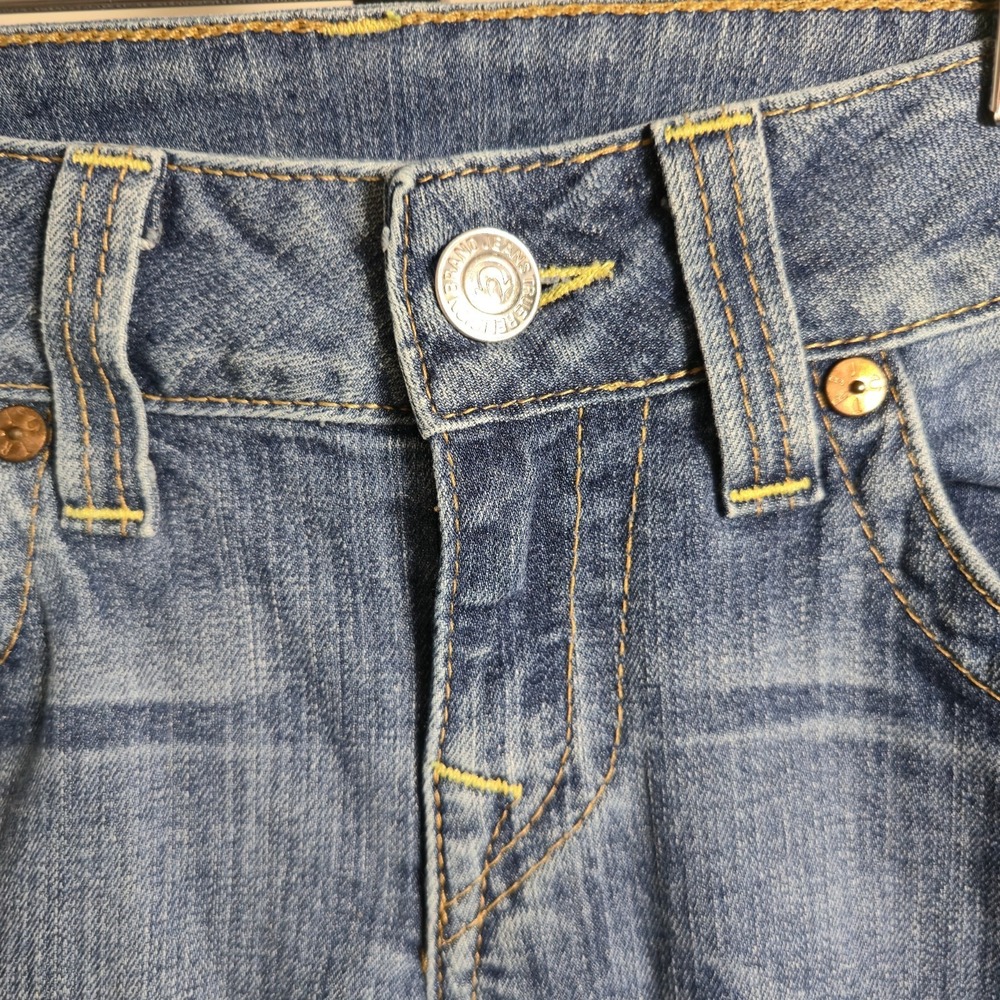 True Religion Joey Bootcut Jeans Low Rise Y2K Western Stitch Size 28 - Picture 6 of 13